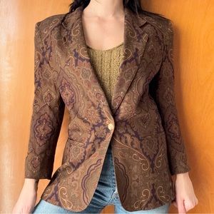 SOLD!!Vintage Talbots paisley blazer Sz 10